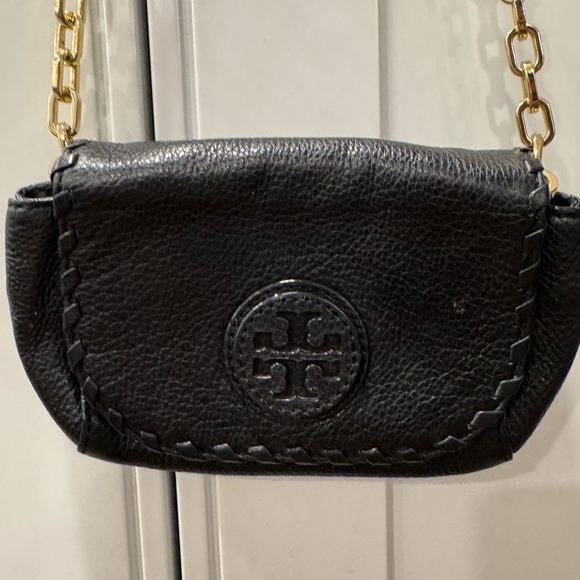 Tory Burch Crossbody Flap Mini Bag Purse Black - Picture 1 of 7